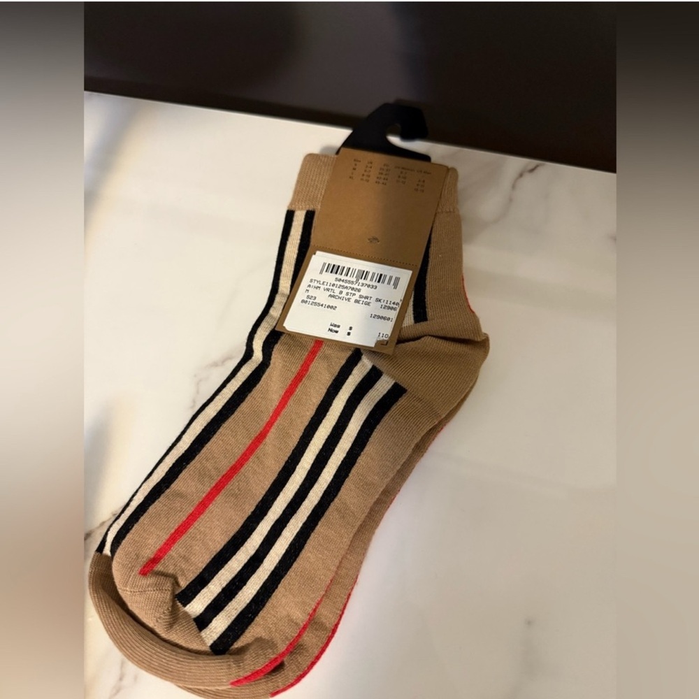Striped Tan and Black Socks